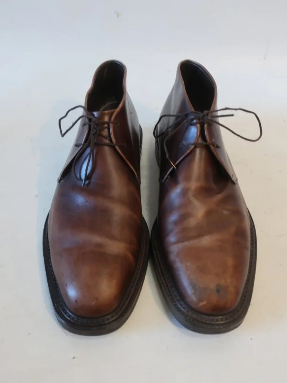 Mens Ferragamo Brown Leather Chukka Boots 9 EE